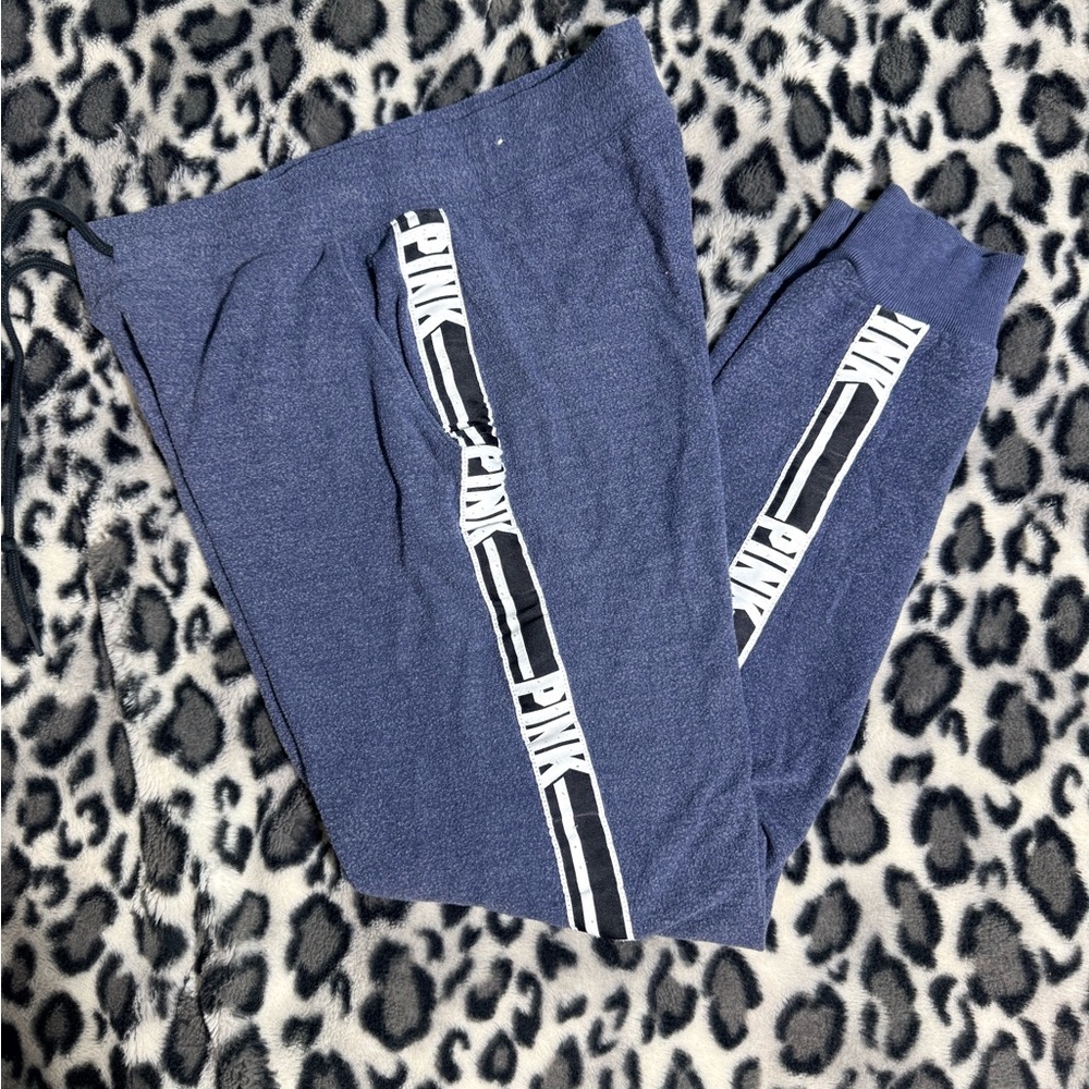 PINK Victoria's Secret Blue Track Pants